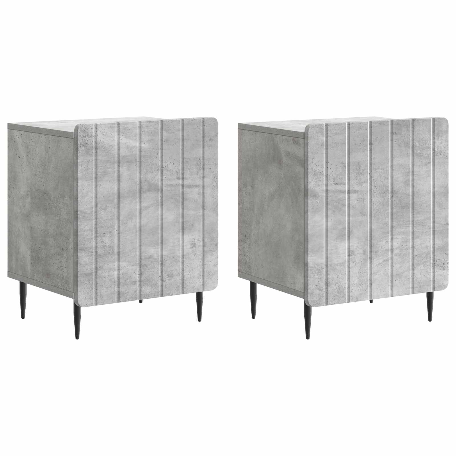 Noćni ormar 2 pcs Betonska siva 43 x 34,5 x 52 cm