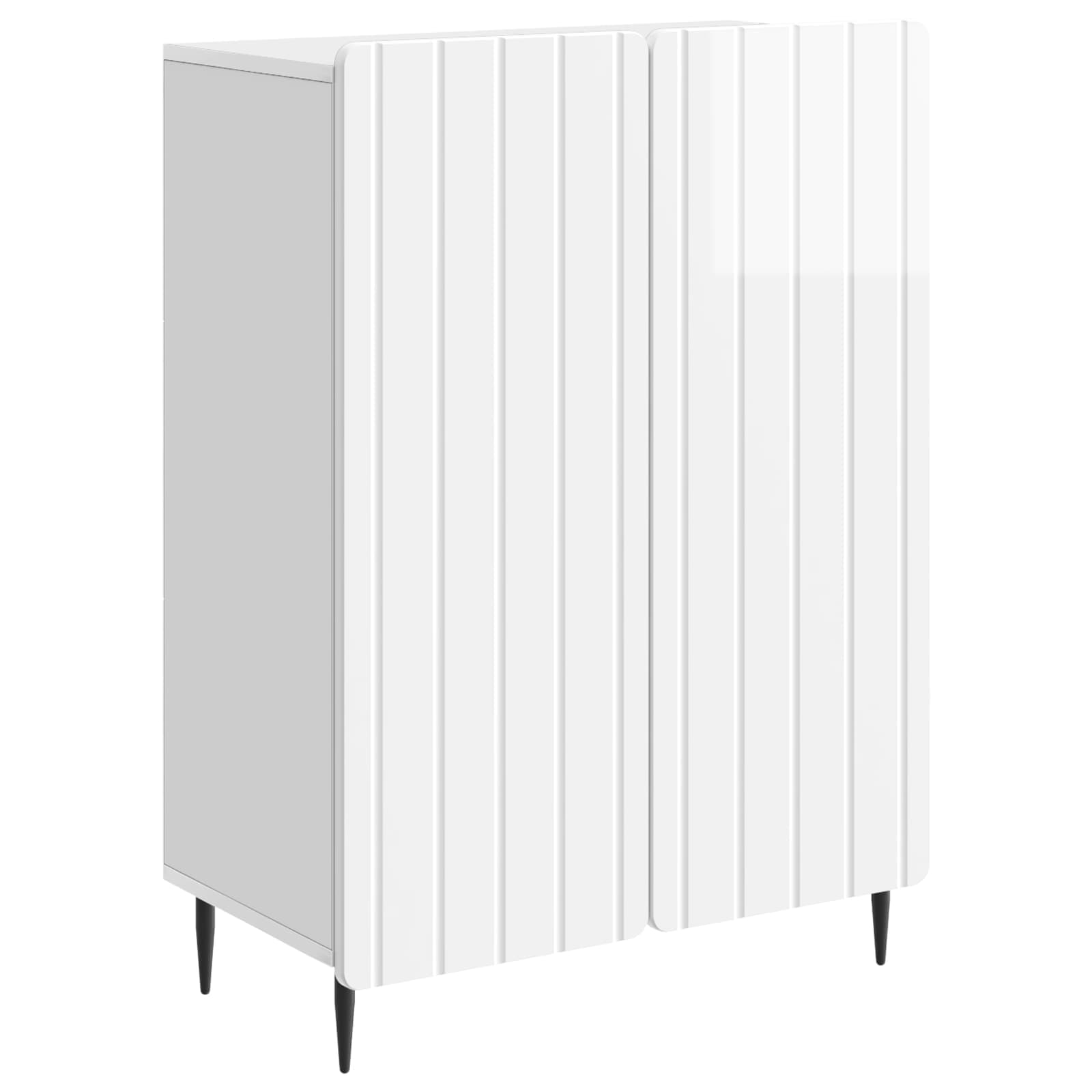 Kreveta Bijela visokog sjaja 66 x 34,5 x 92 cm