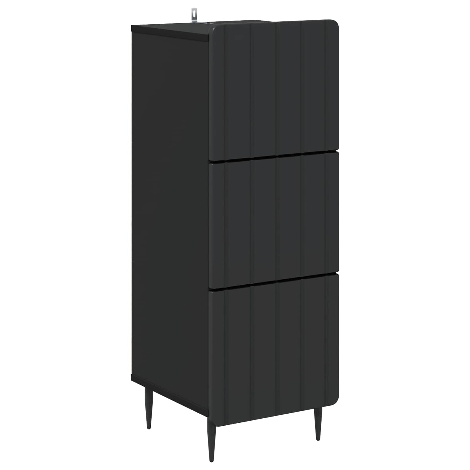 Ormar s ladicama Crna 33 x 34,5 x 92 cm Konstruirano drvo