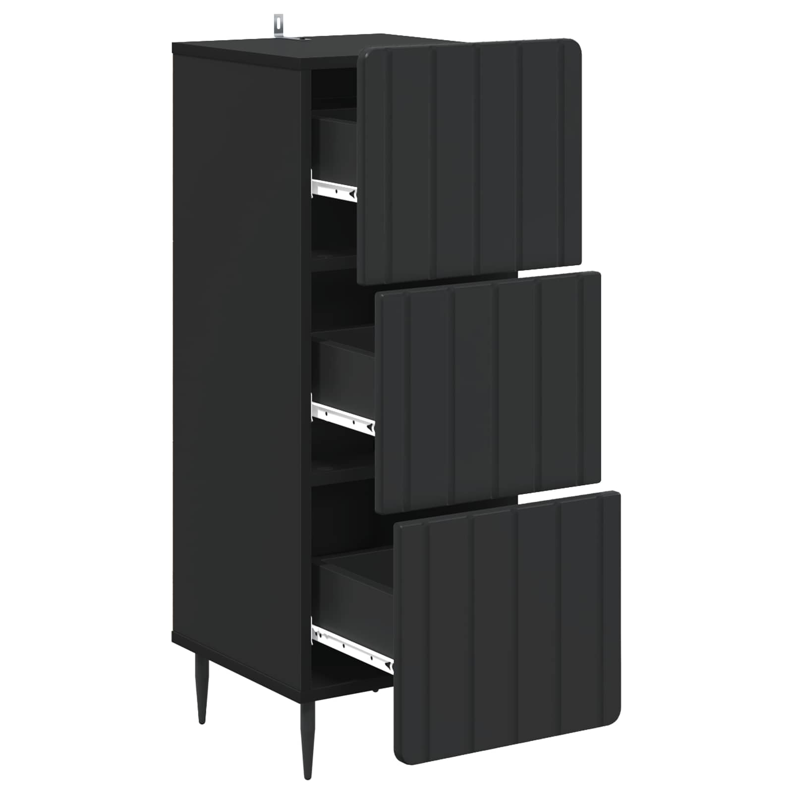 Ormar s ladicama Crna 33 x 34,5 x 92 cm Konstruirano drvo