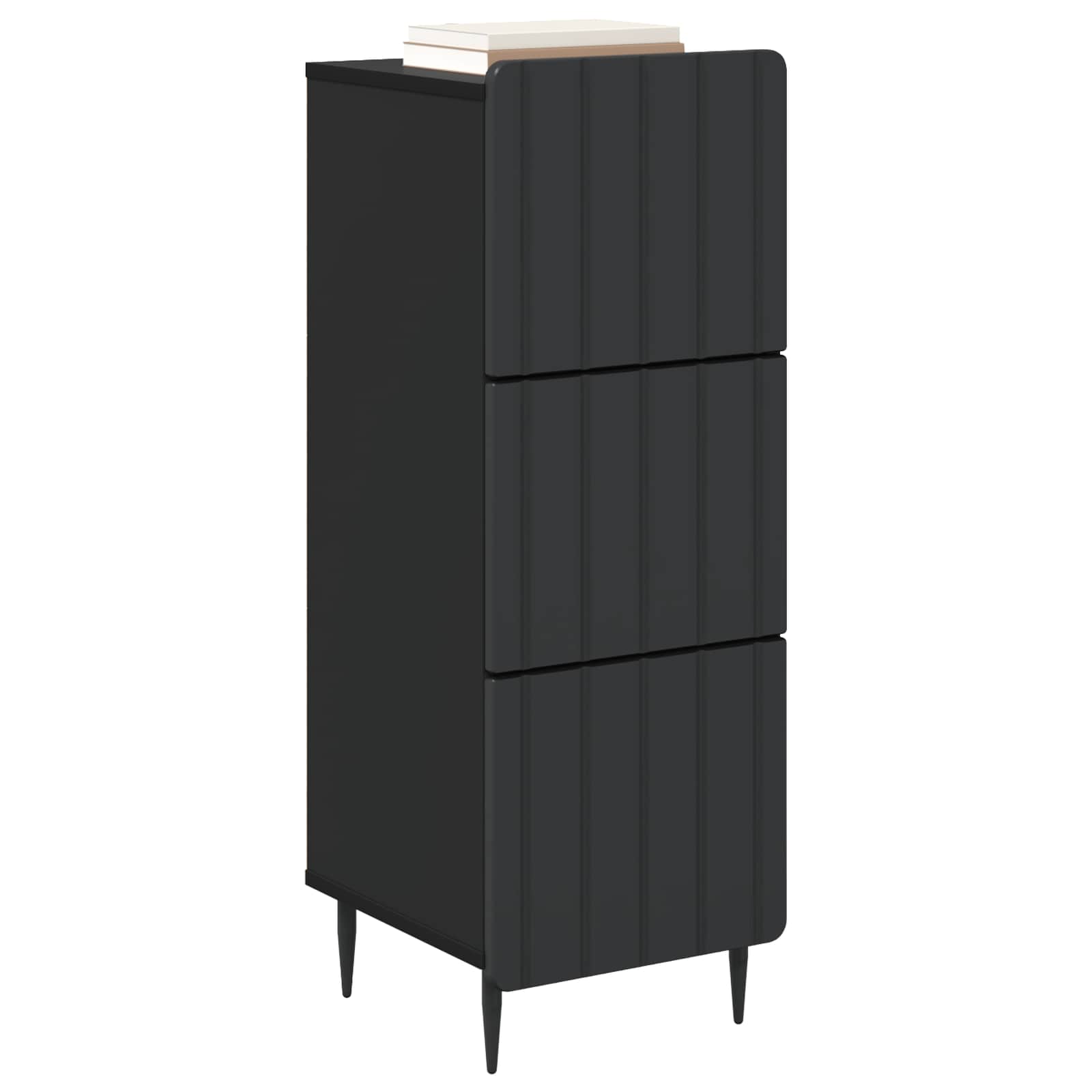 Ormar s ladicama Crna 33 x 34,5 x 92 cm Konstruirano drvo