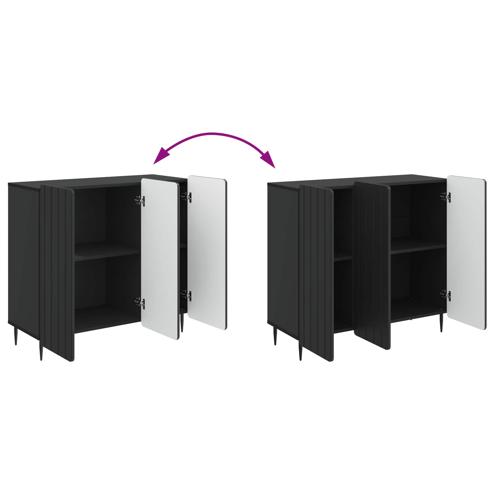 Kreveta Crna 89 x 34,5 x 82 cm Konstruirano drvo