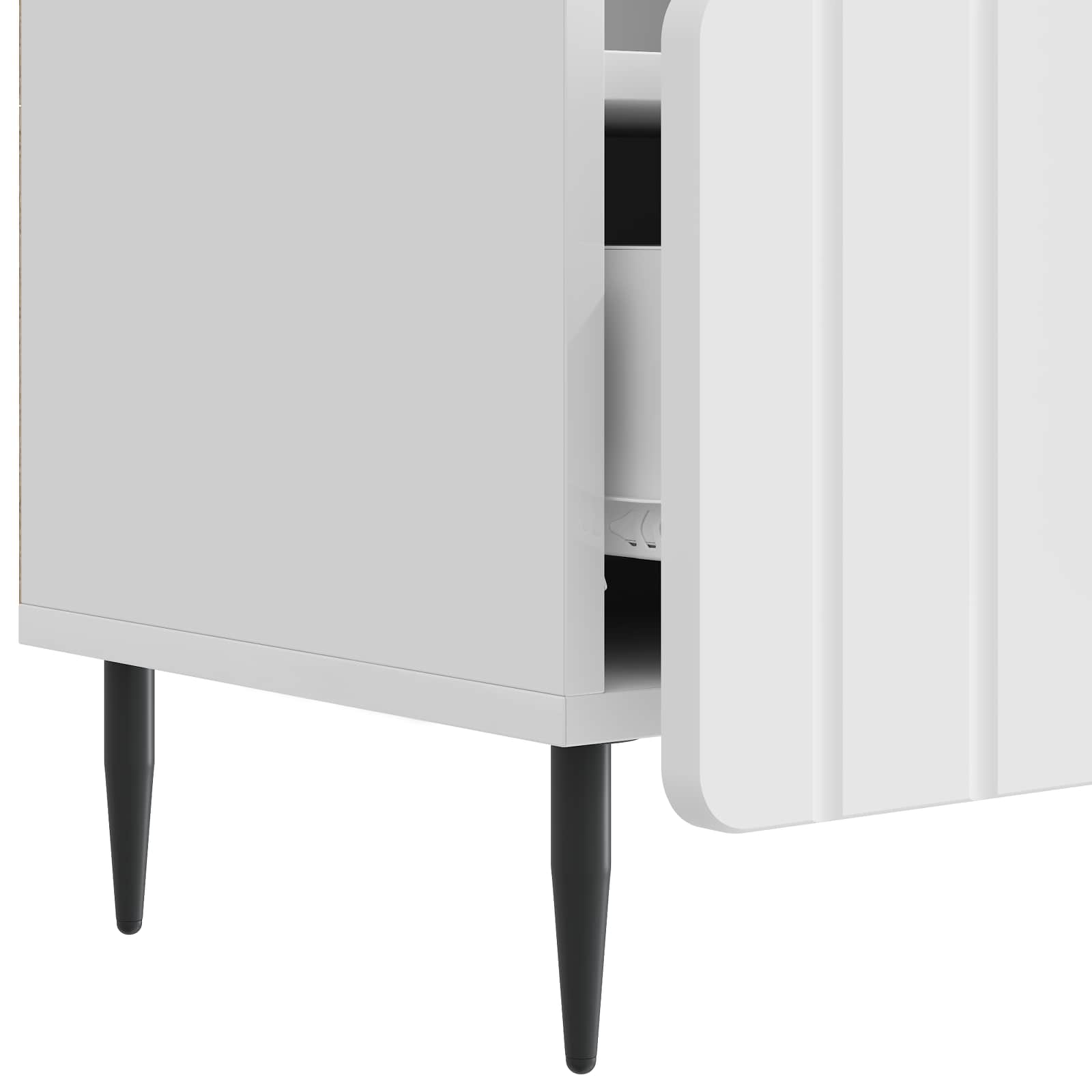 TV ormar s ladicama Bijela visokog sjaja 102 x 34,5 x 50 cm