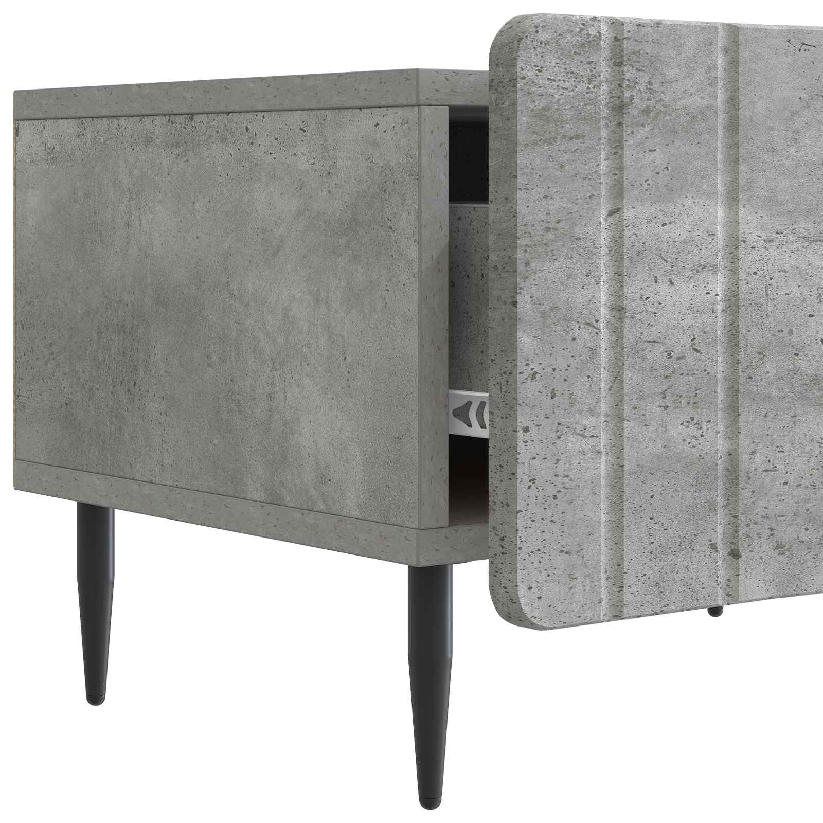 TV ormar Betonska siva 147 x 34,5 x 32 cm Konstruirano drvo