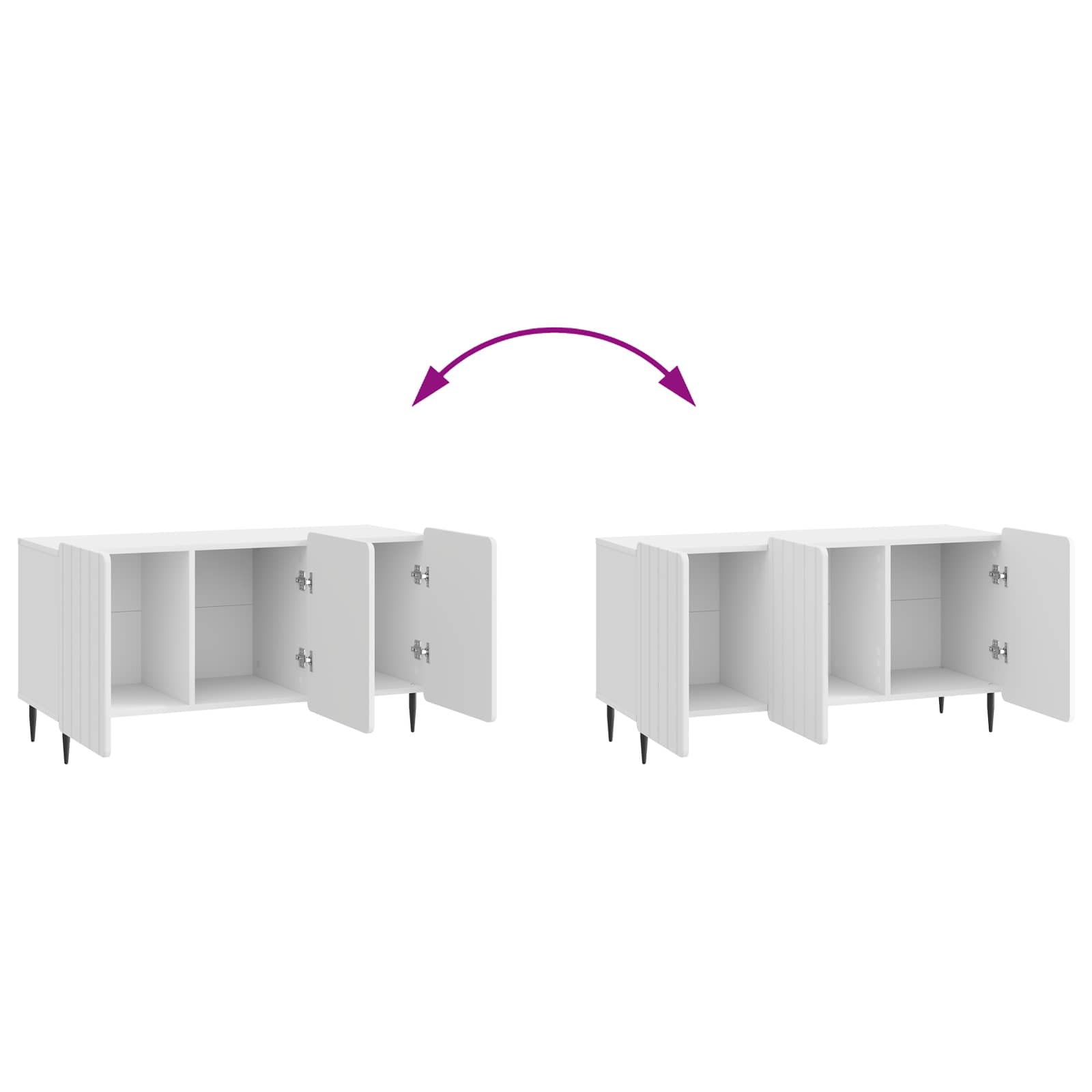 TV ormar Bijela visokog sjaja 99 x 34,5 x 52 cm