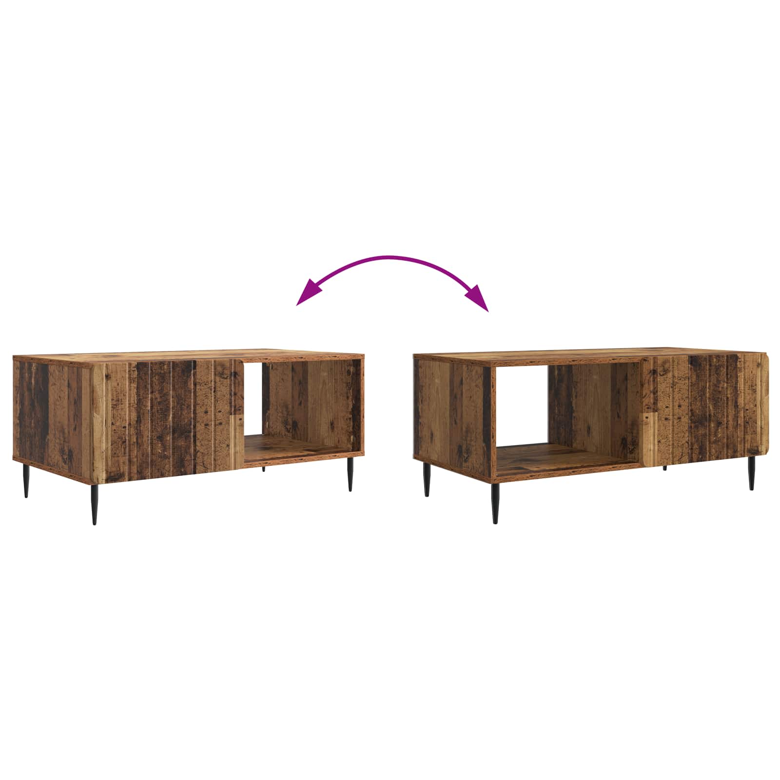 Kava Stol Staro drvo 90 x 50 x 40 cm Konstruirano drvo