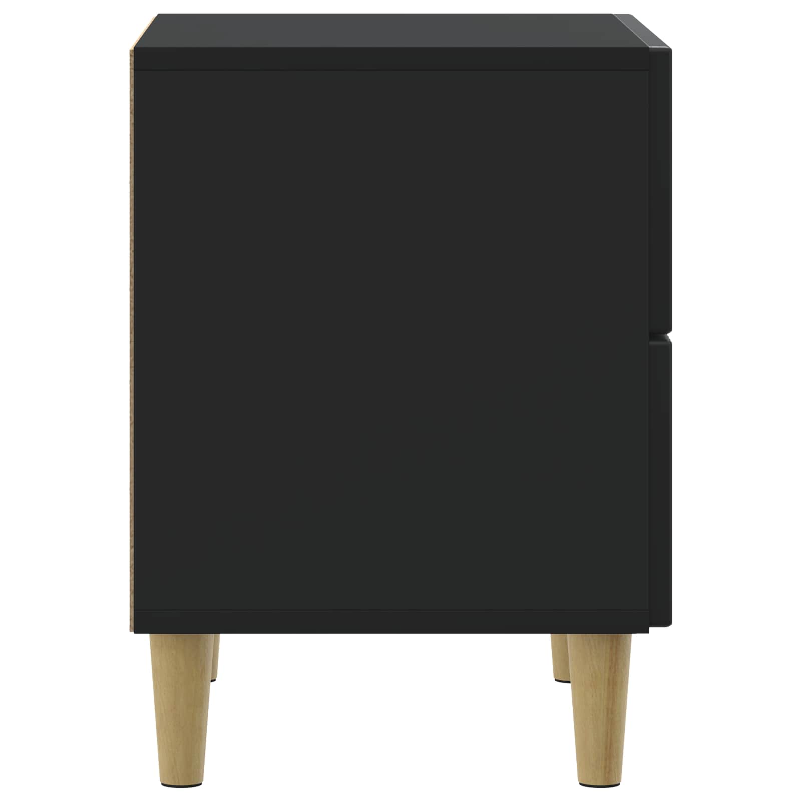 Noćni ormar s ladicama Crna 43 x 34,5 x 48 cm Konstruirano drvo