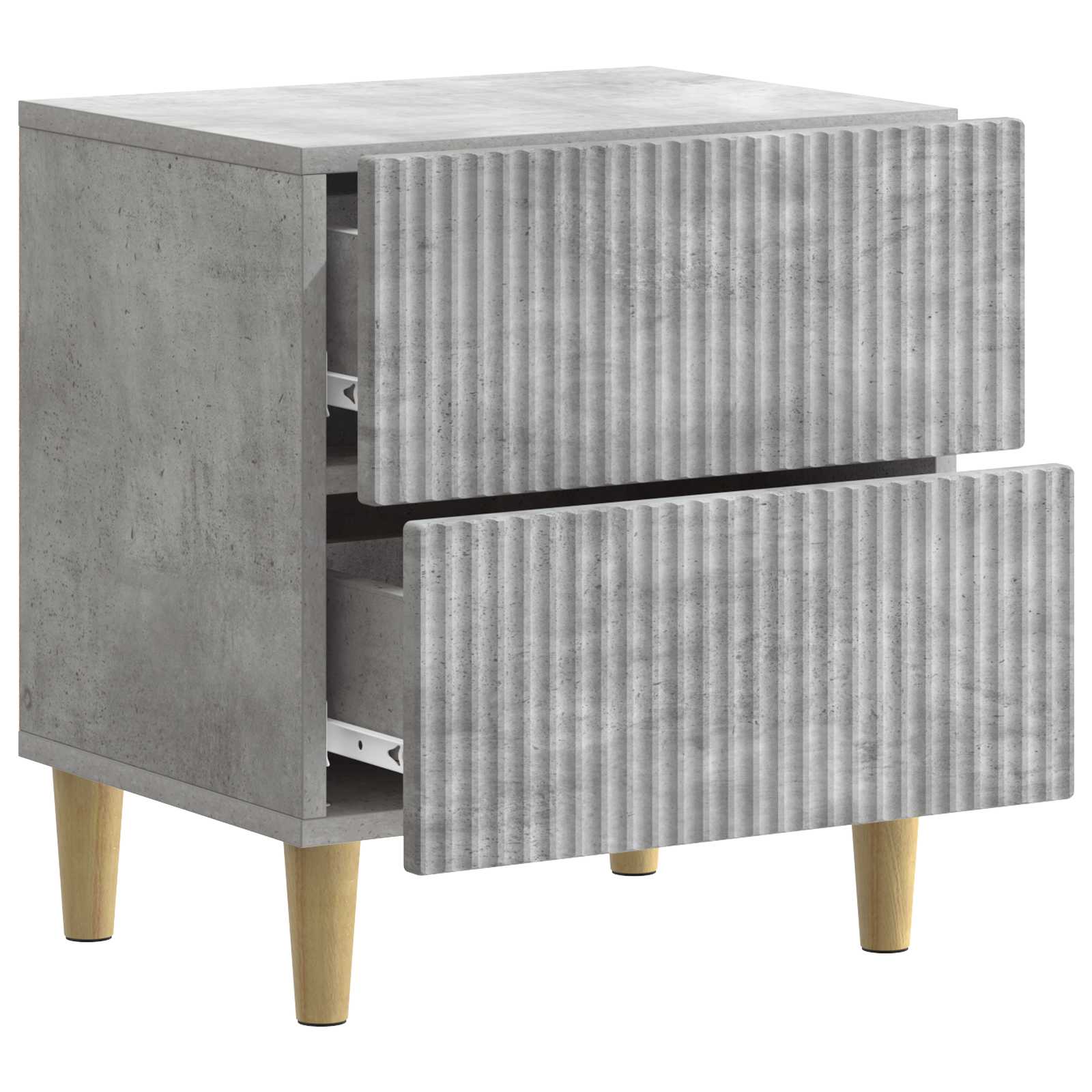 Noćni ormar s ladicama 2 pcs Betonska siva 43 x 34,5 x 48 cm