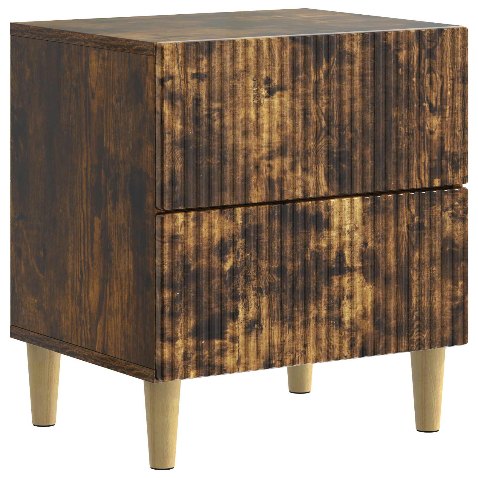Noćni ormar s ladicama 2 pcs Dimljeni hrast 43 x 34,5 x 48 cm