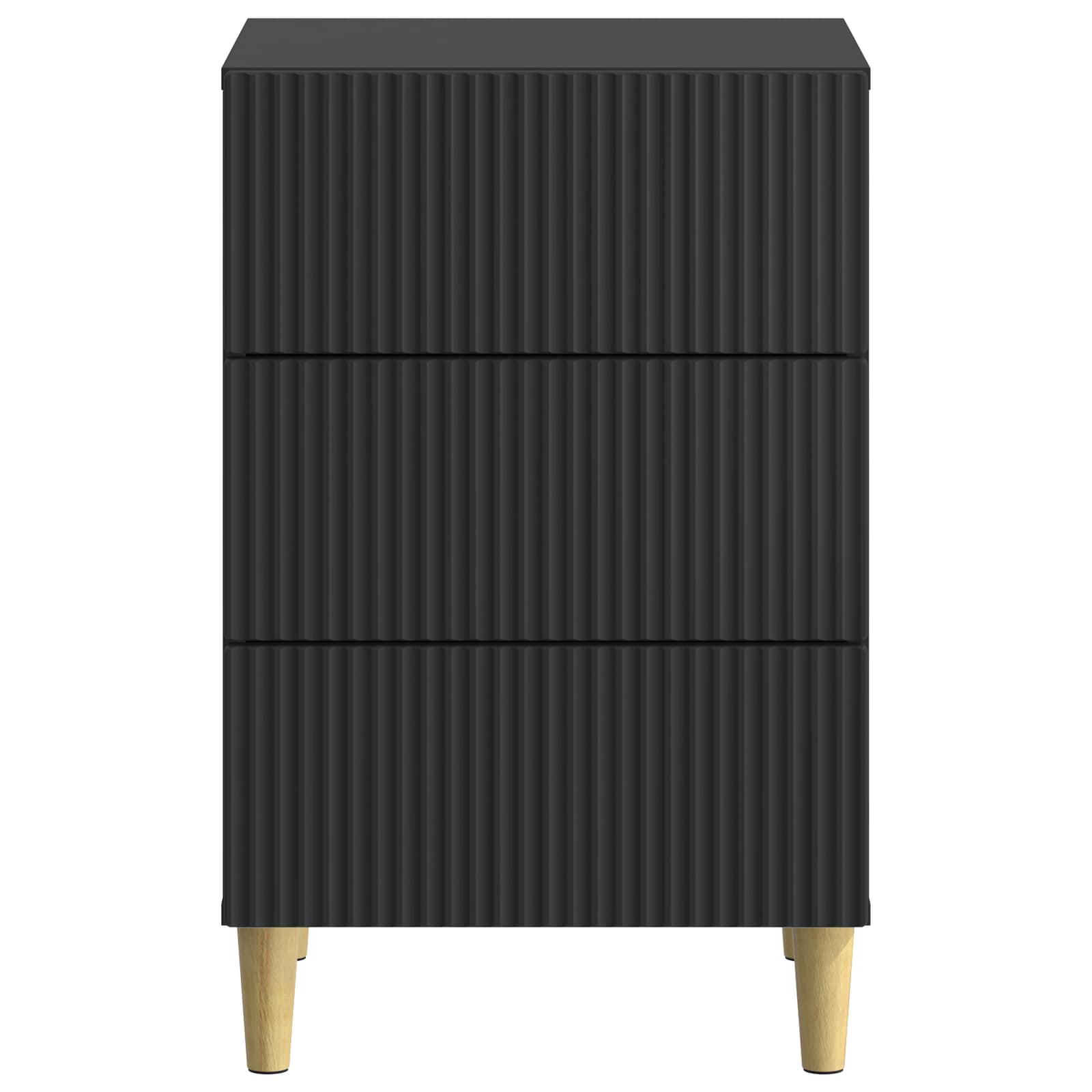 Noćni ormar s ladicama Crna 43 x 41 x 66,5 cm Konstruirano drvo
