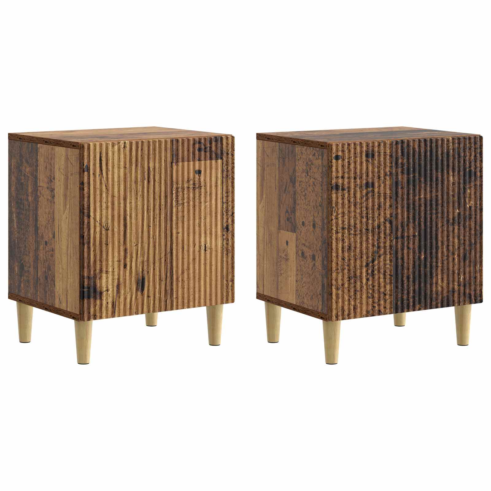 Noćni ormar 2 pcs Staro drvo 43 x 34,5 x 50 cm