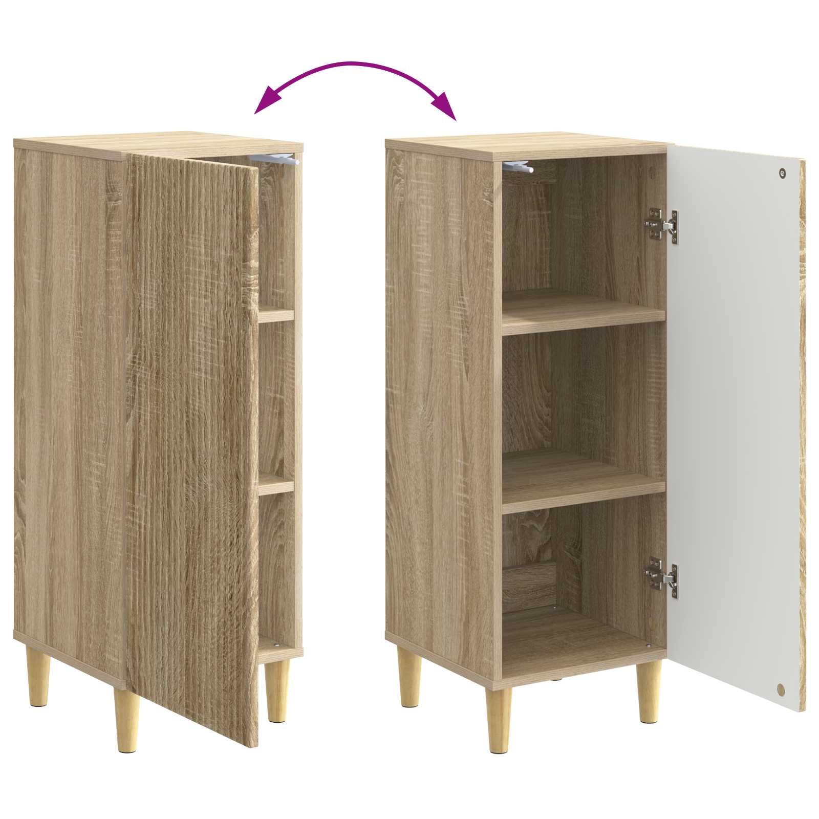 Kreveta Hrast sonoma 33 x 34,5 x 90 cm Konstruirano drvo