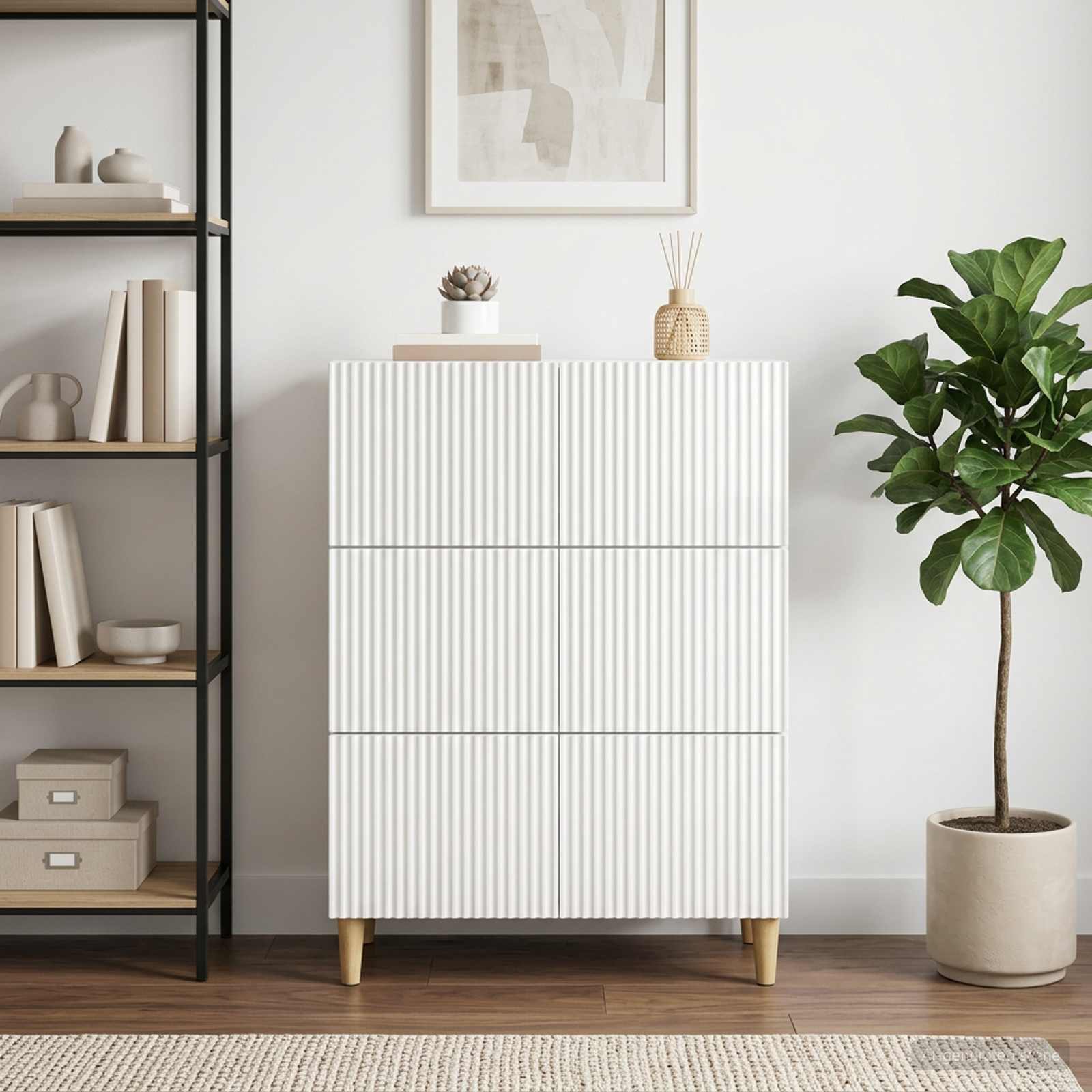 Ormar s ladicama Bijela visokog sjaja 66 x 34,5 x 90 cm