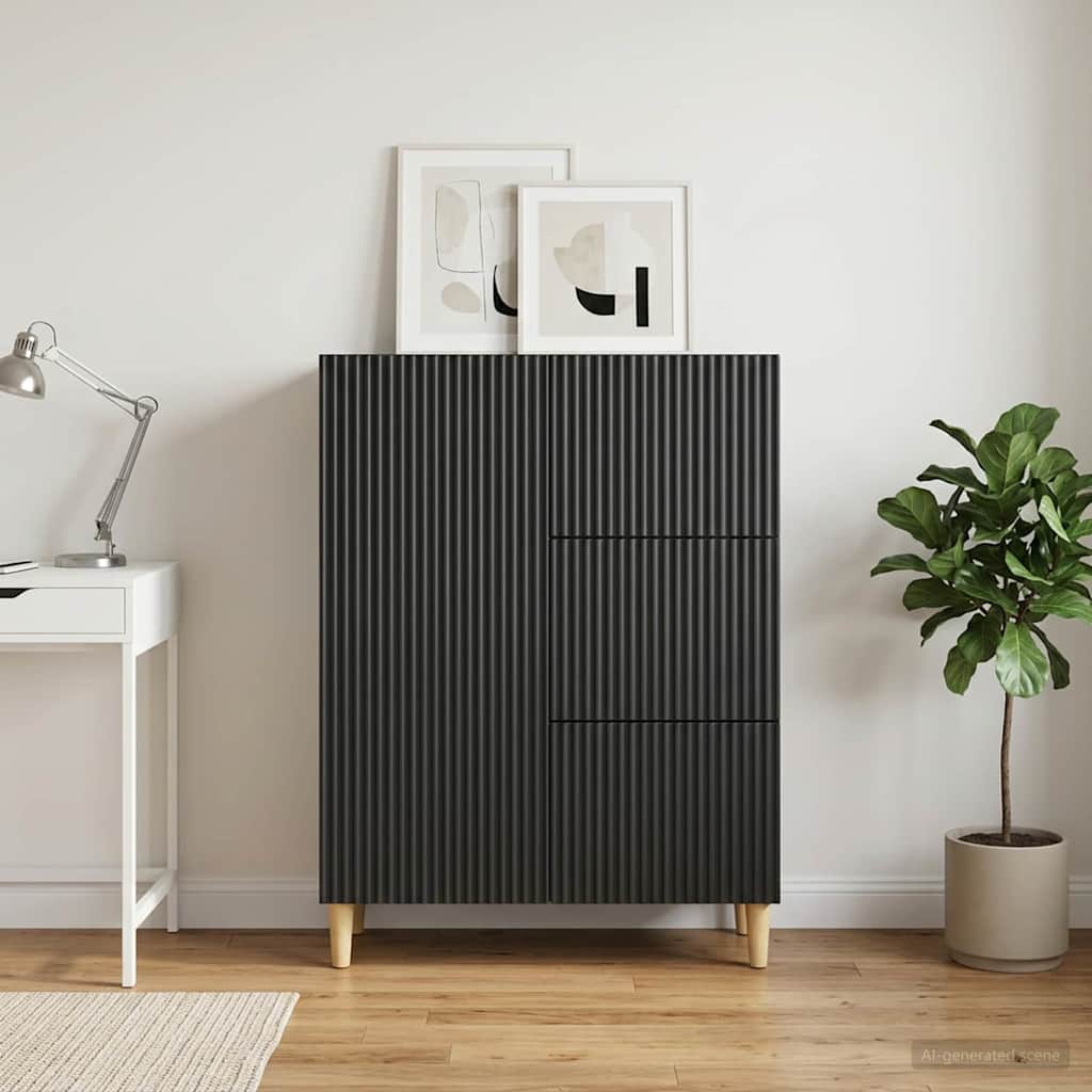 Kreveta s ladicama Crna 66 x 34,5 x 90 cm Konstruirano drvo