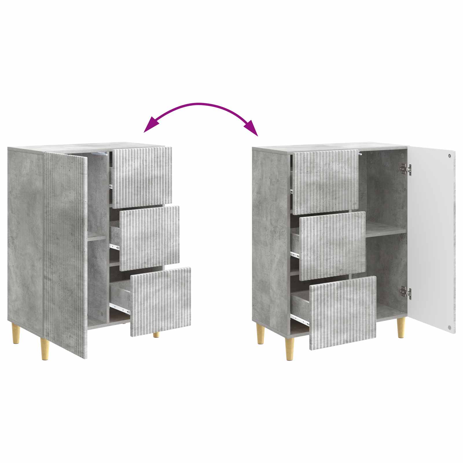 Kreveta Betonska siva 66 x 34,5 x 90 cm Konstruirano drvo