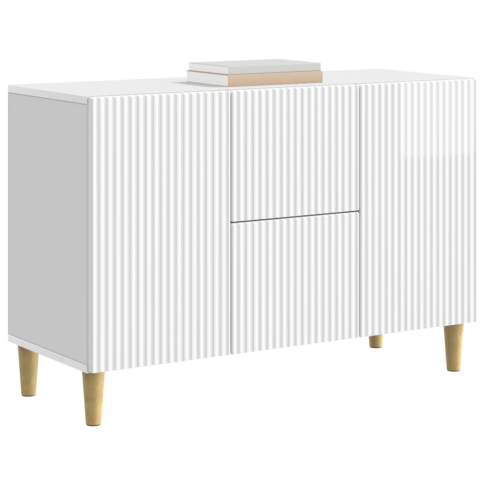 Kreveta s ladicama Bijela visokog sjaja 89 x 34,5 x 60 cm