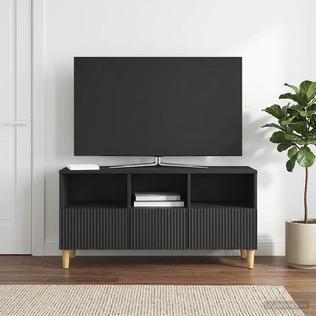 TV ormar s ladicama Crna 102 x 34,5 x 50 cm Konstruirano drvo