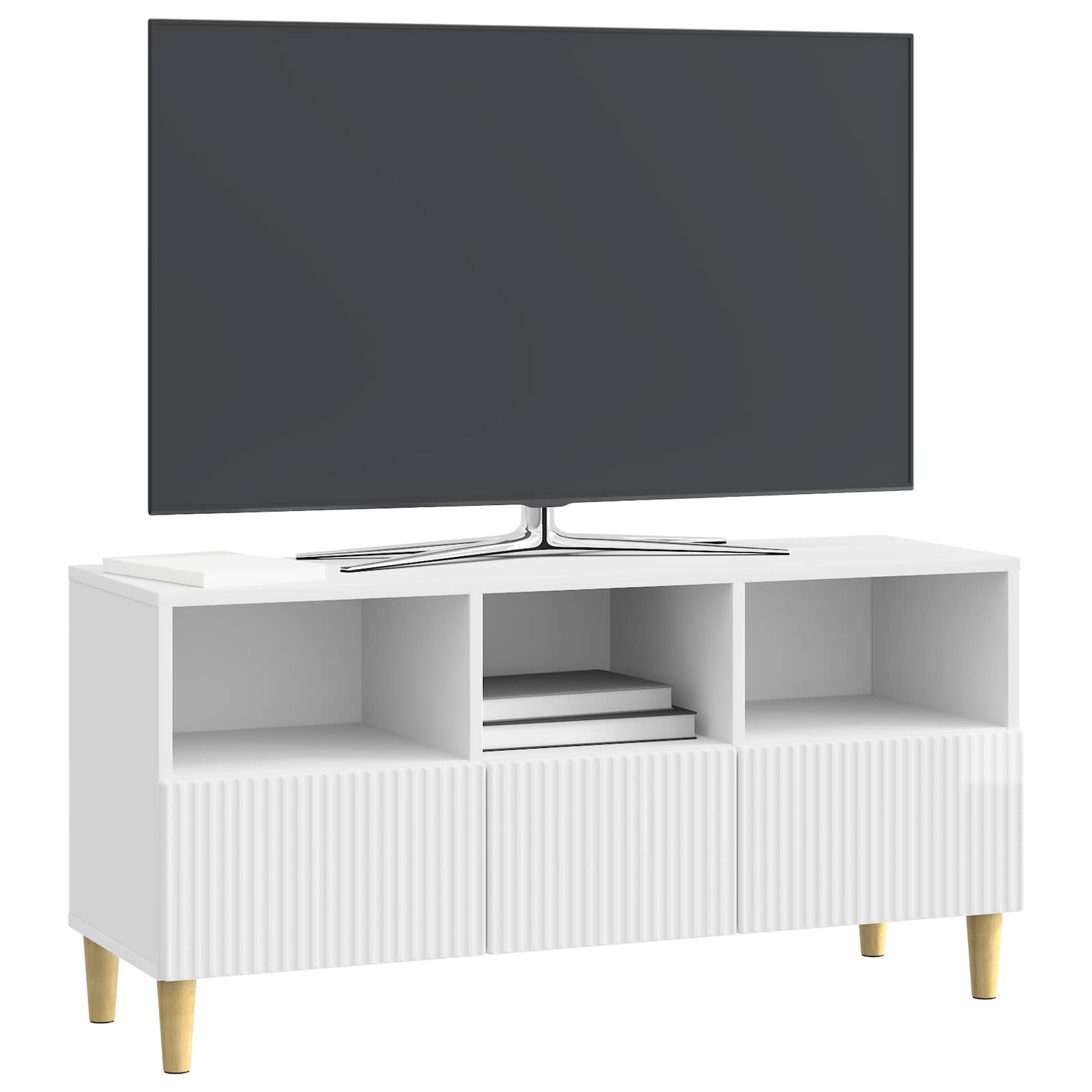 TV ormar s ladicama Bijela visokog sjaja 102 x 34,5 x 50 cm