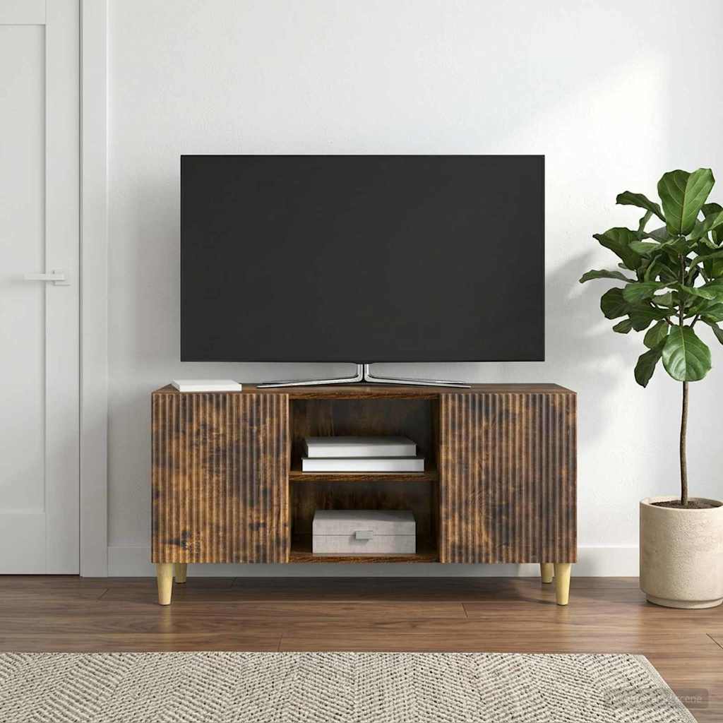 TV ormar 102 x 34,5 x 50 cm Dimljeni hrast Konstruirano drvo
