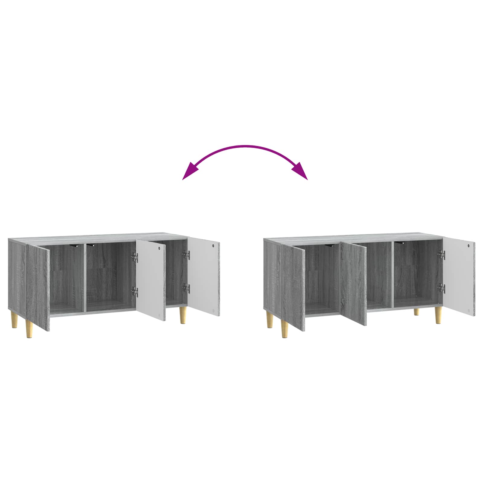 TV ormar Siva sonoma 99 x 34,5 x 50 cm Konstruirano drvo