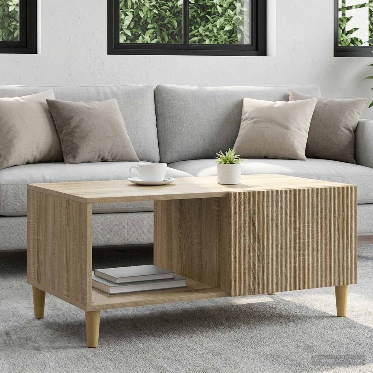 Kava Stol Hrast sonoma 90 x 50 x 40 cm Konstruirano drvo