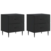 Noćni ormar 2 pcs Crna 43 x 34,5 x 47,5 cm Konstruirano drvo