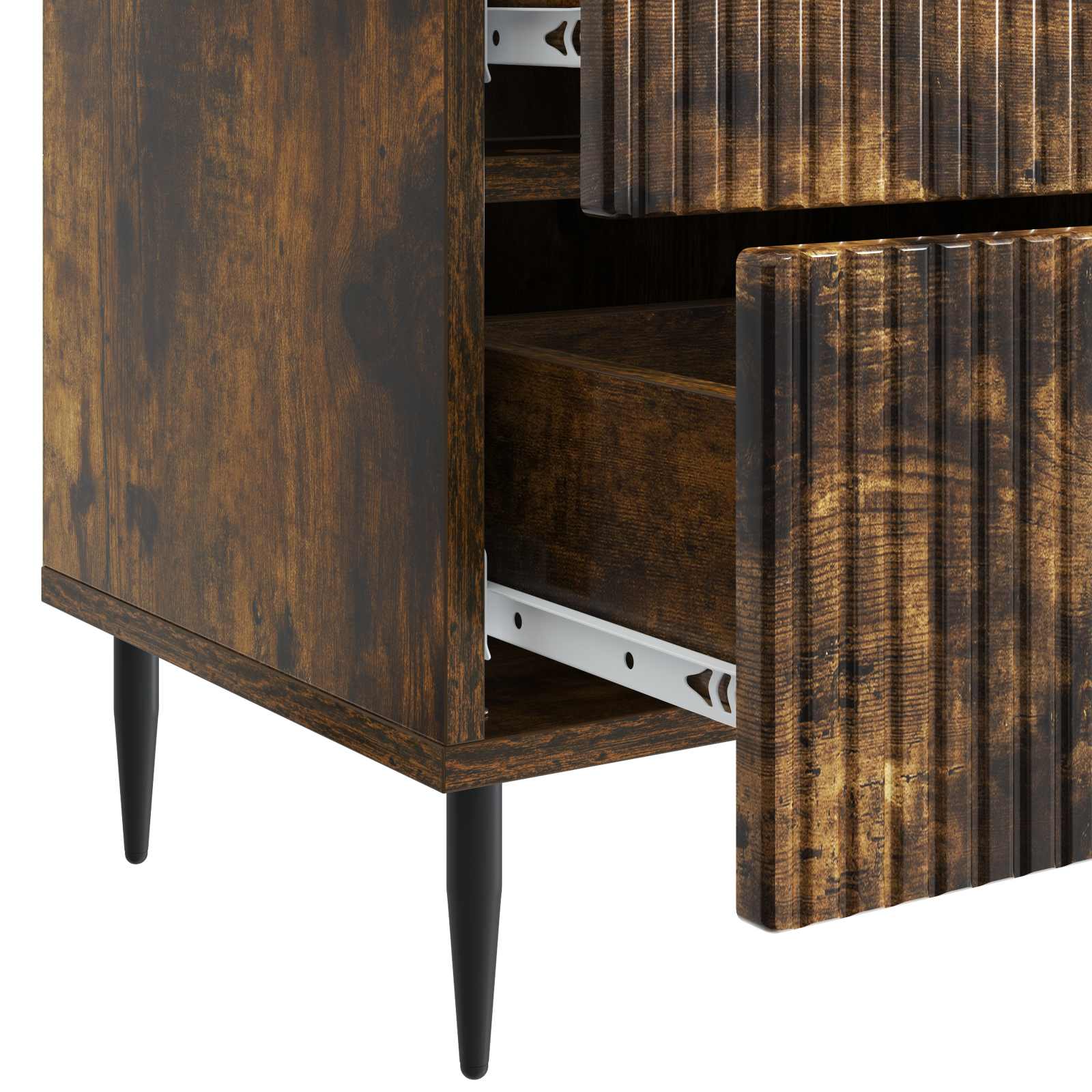 Noćni ormar s ladicama 2 pcs Dimljeni hrast 43 x 34,5 x 47,5 cm