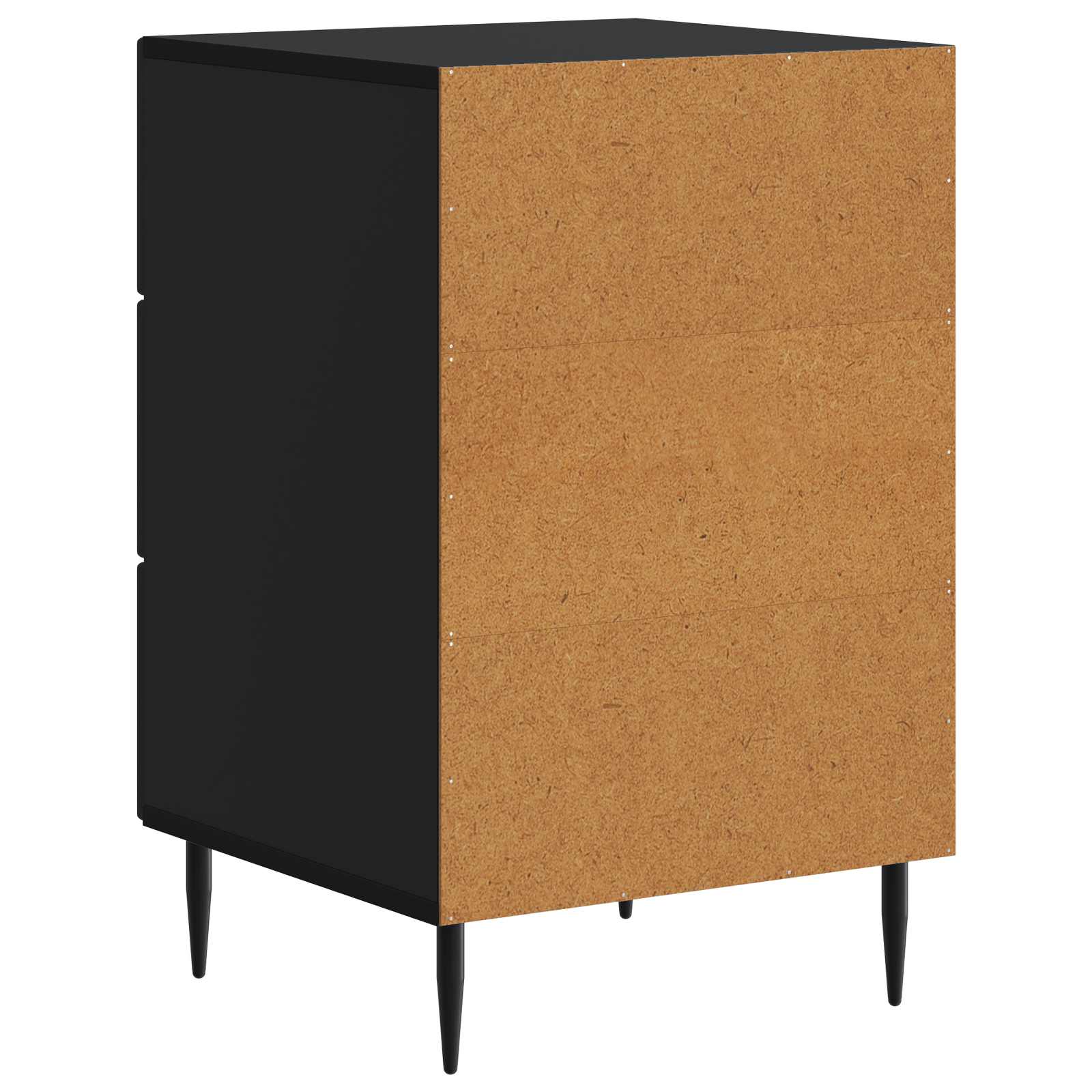 Noćni ormar s ladicama Crna 43 x 41 x 66,5 cm Konstruirano drvo