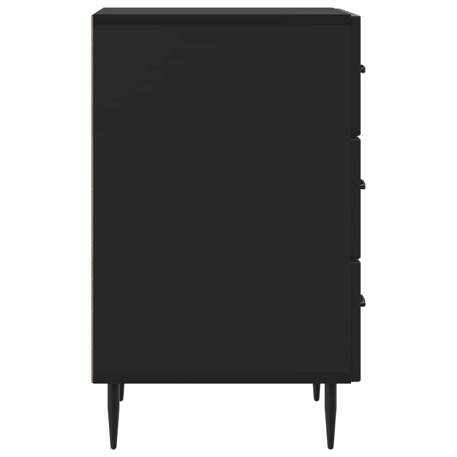 Noćni ormar s ladicama Crna 43 x 41 x 66,5 cm Konstruirano drvo