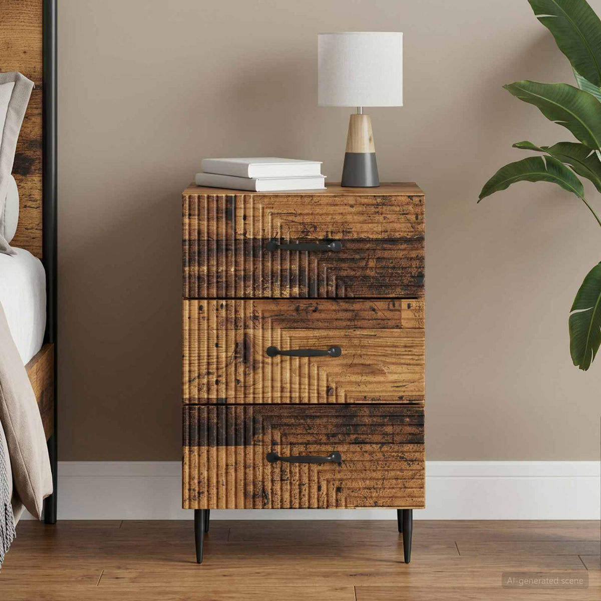 Noćni ormar Staro drvo 43 x 41 x 66,5 cm Konstruirano drvo