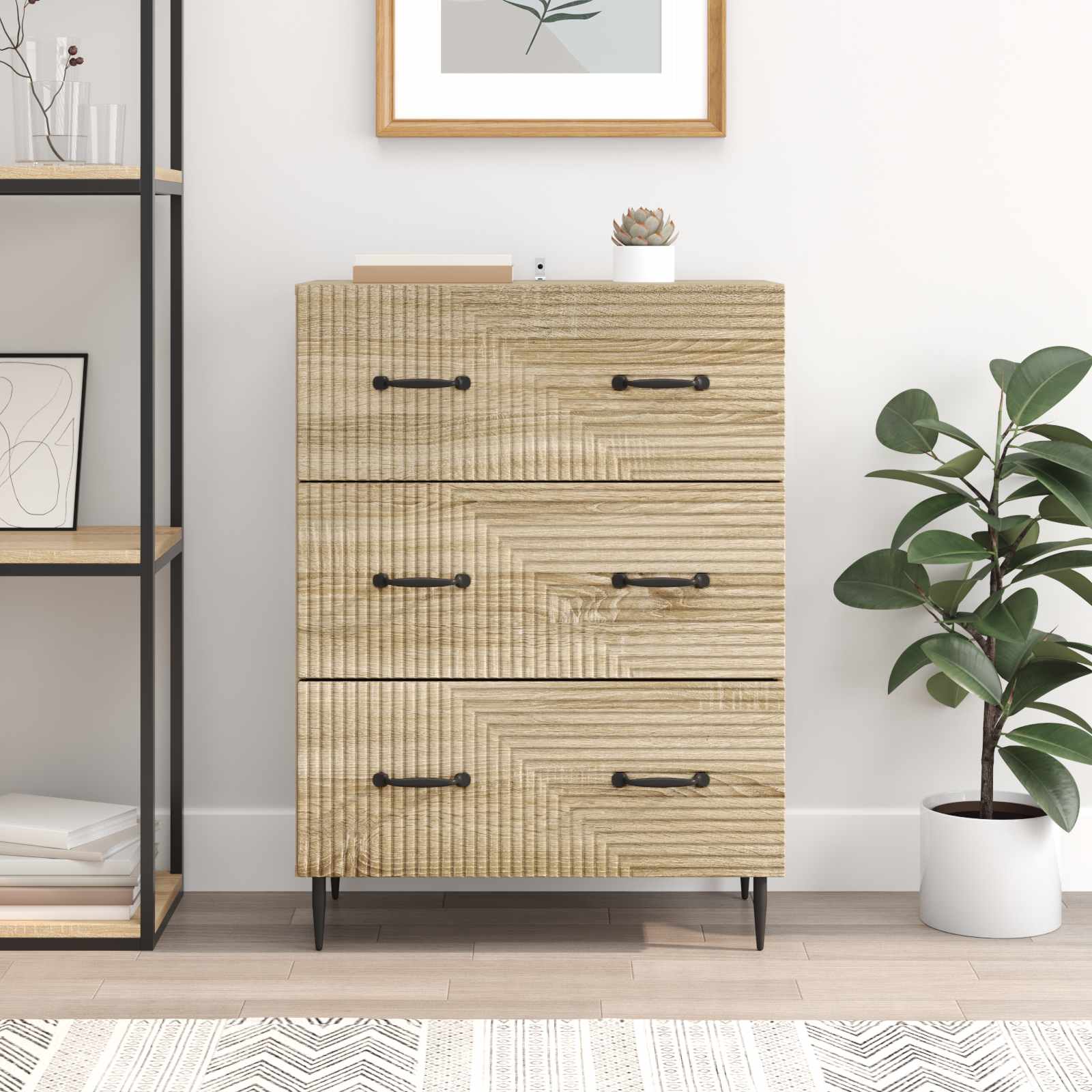Ormar s ladicama Hrast sonoma 66 x 34,5 x 89,5 cm
