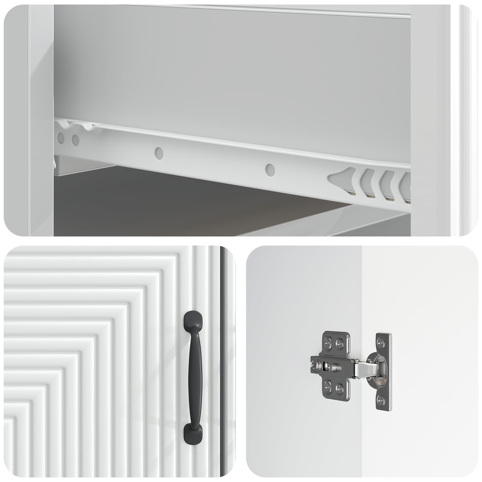 Kreveta s ladicama Bijela visokog sjaja 66 x 34,5 x 89,5 cm
