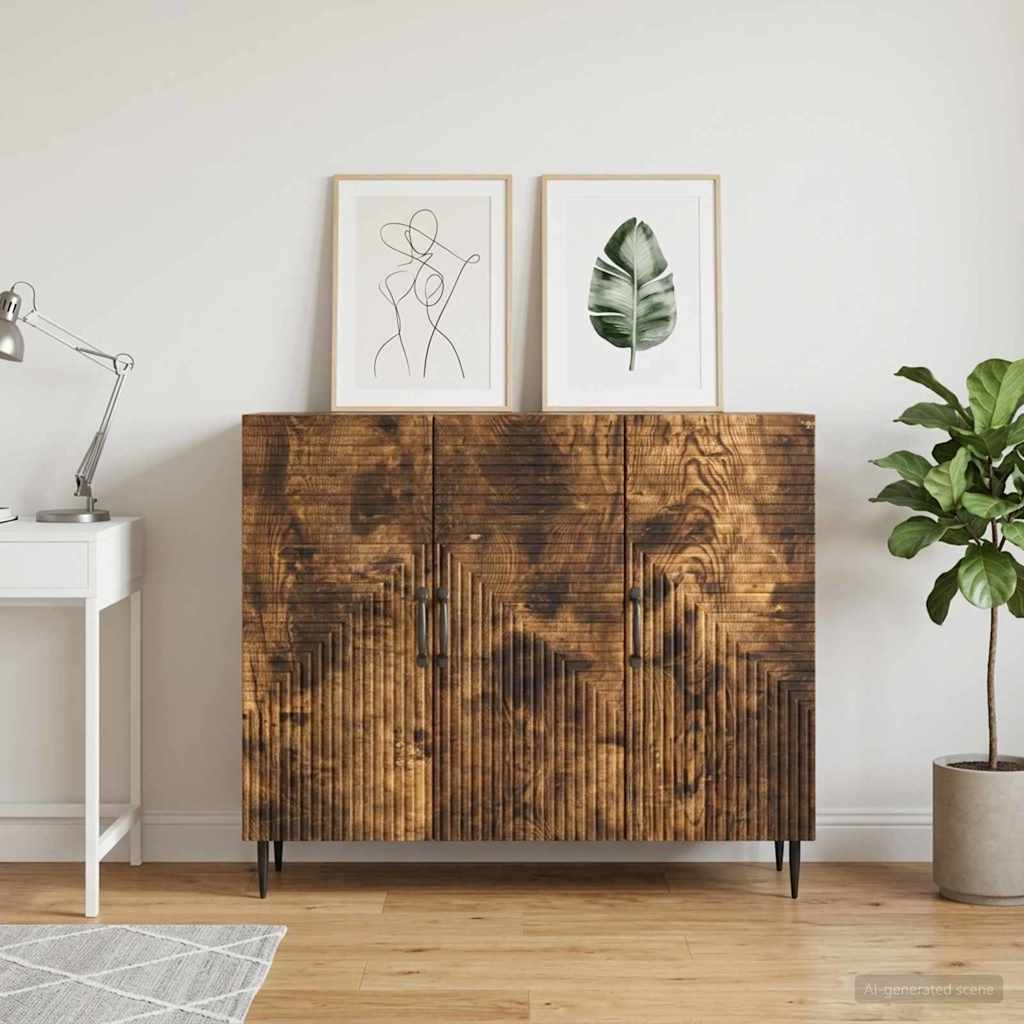 Kreveta Dimljeni hrast 89 x 34,5 x 80 cm Konstruirano drvo