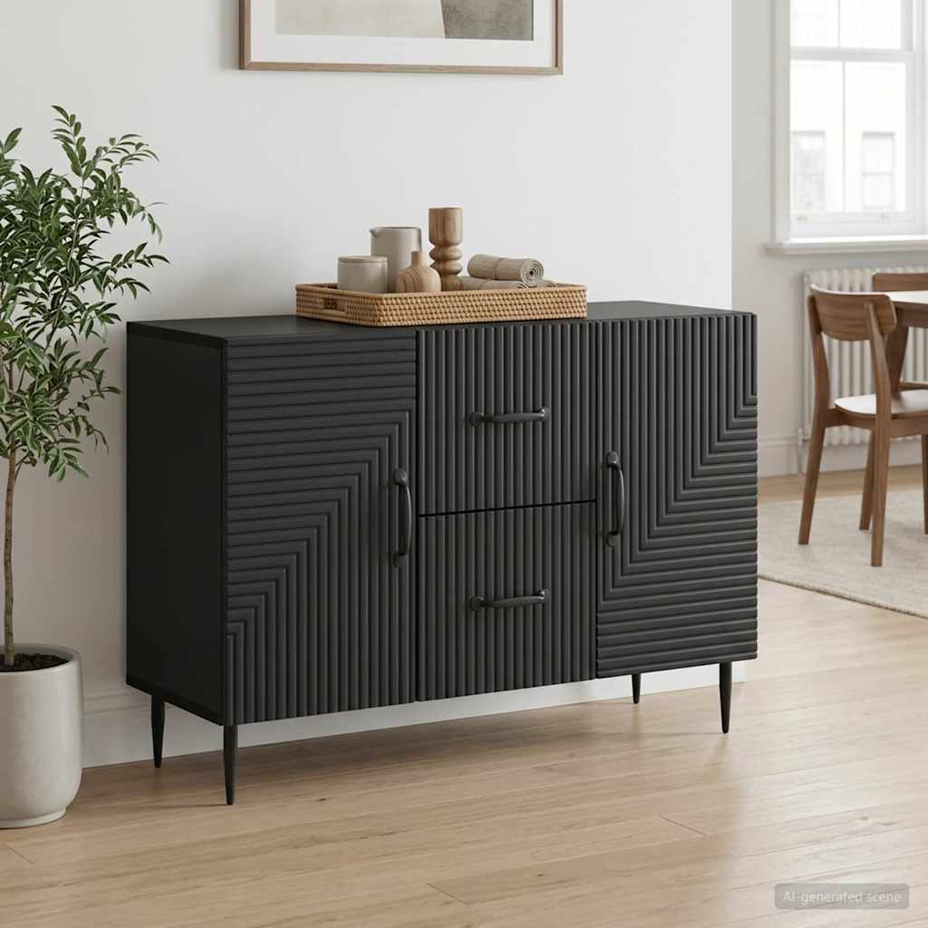 Kreveta s ladicama Crna 89 x 34,5 x 60 cm Konstruirano drvo