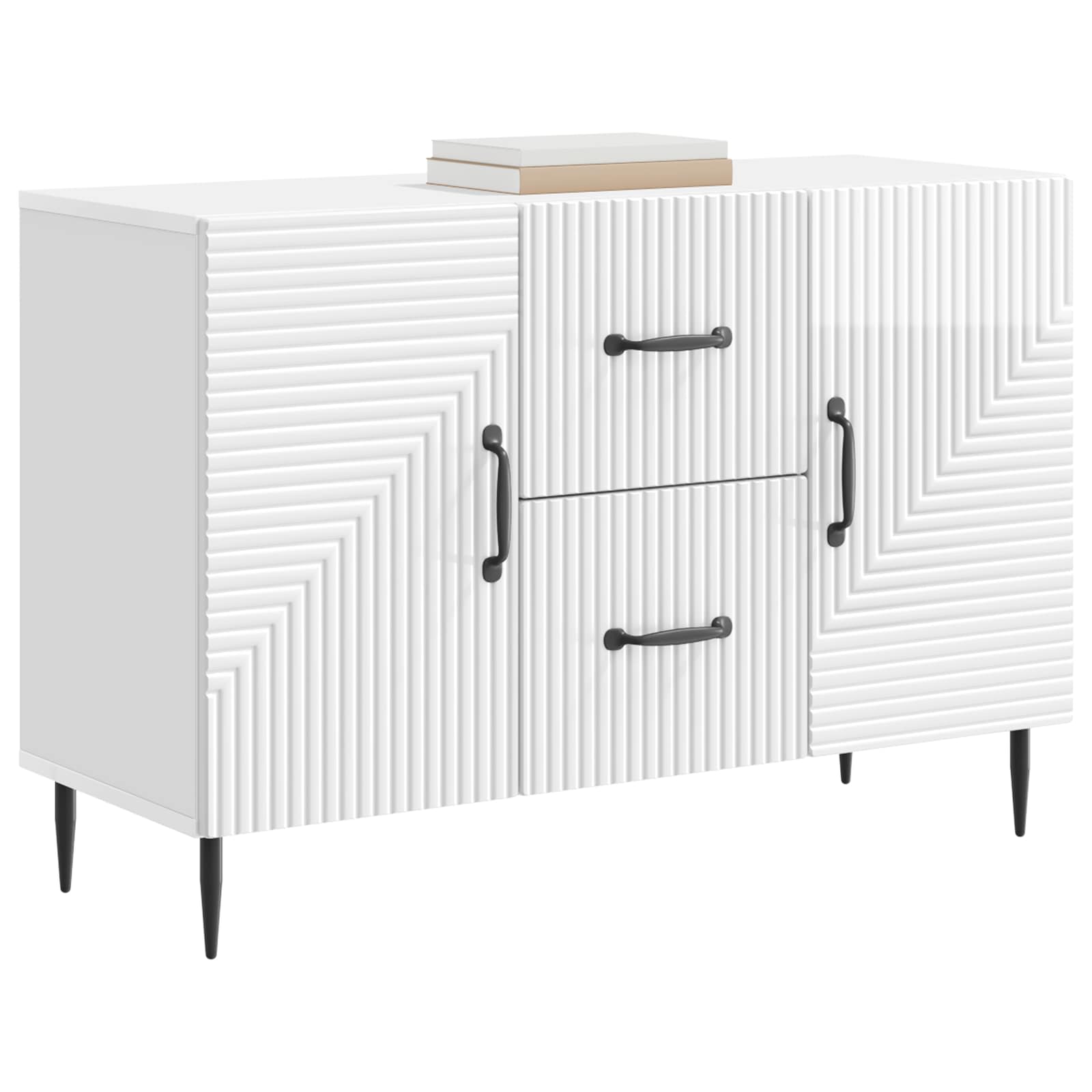 Kreveta s ladicama Bijela visokog sjaja 89 x 34,5 x 60 cm