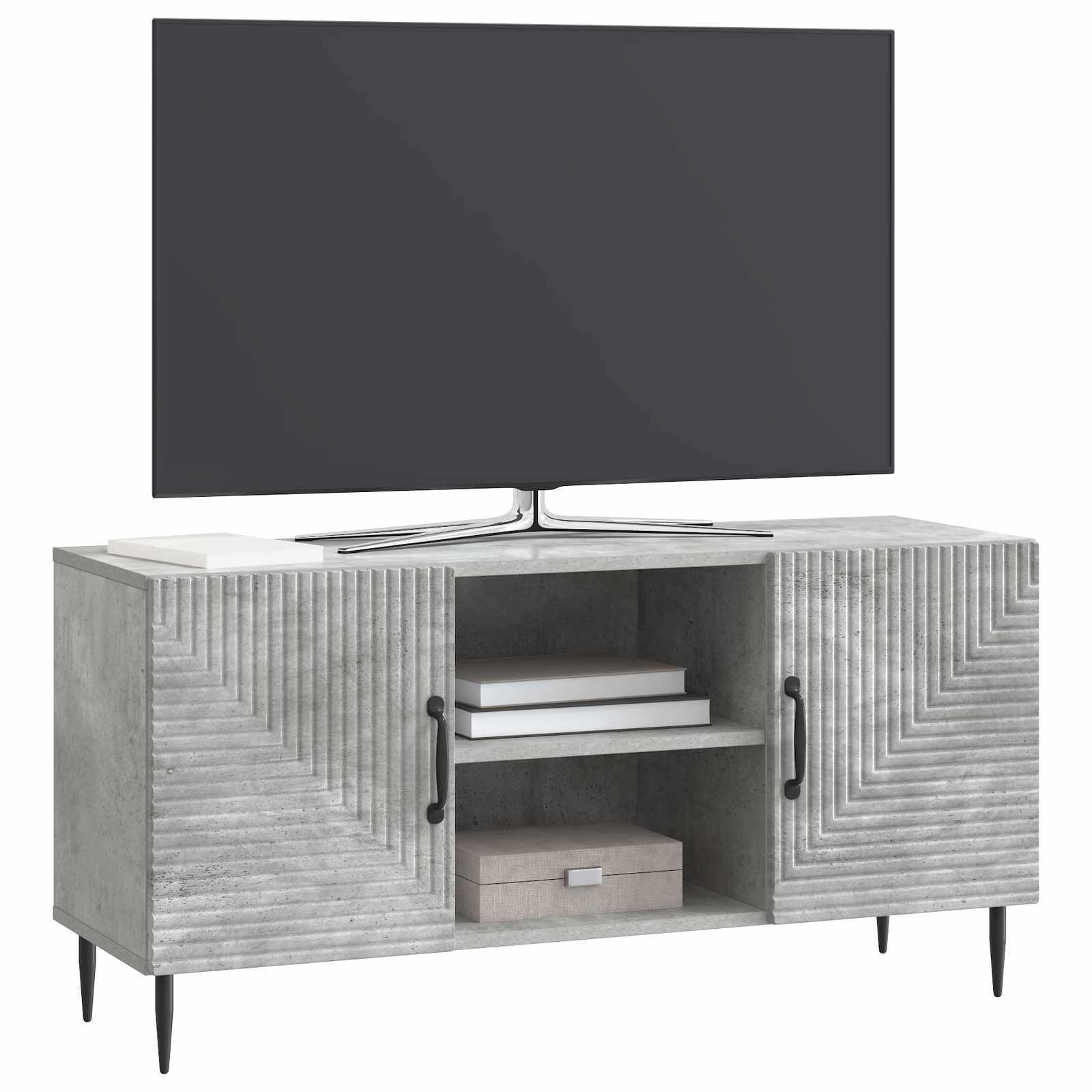 TV ormar Betonska siva 102 x 34,5 x 50 cm Konstruirano drvo