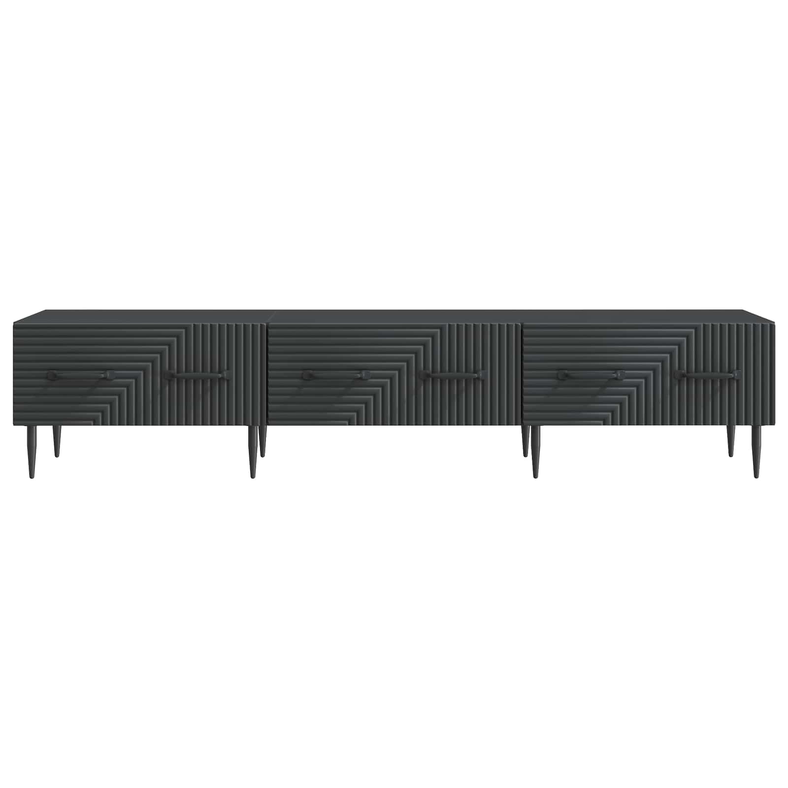 TV ormar s ladicama Crna 147 x 34,5 x 30 cm Konstruirano drvo