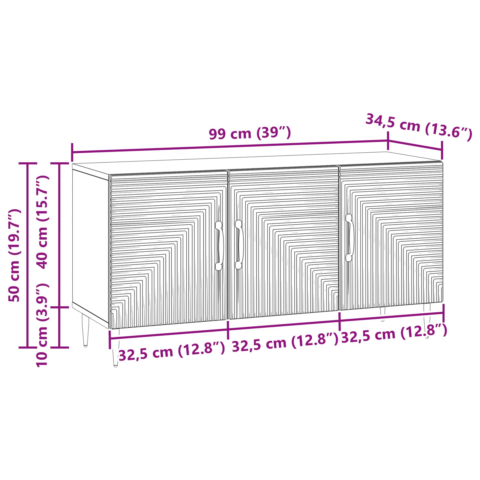 TV ormar Staro drvo 99 x 34,5 x 50 cm Konstruirano drvo