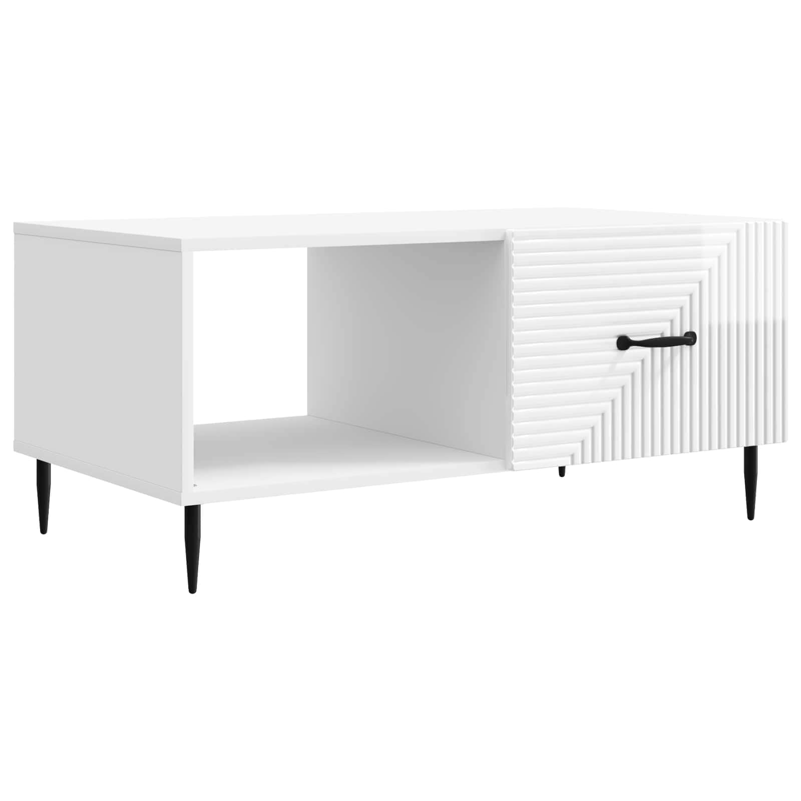 Kava Stol Bijela visokog sjaja 90 x 50 x 40 cm