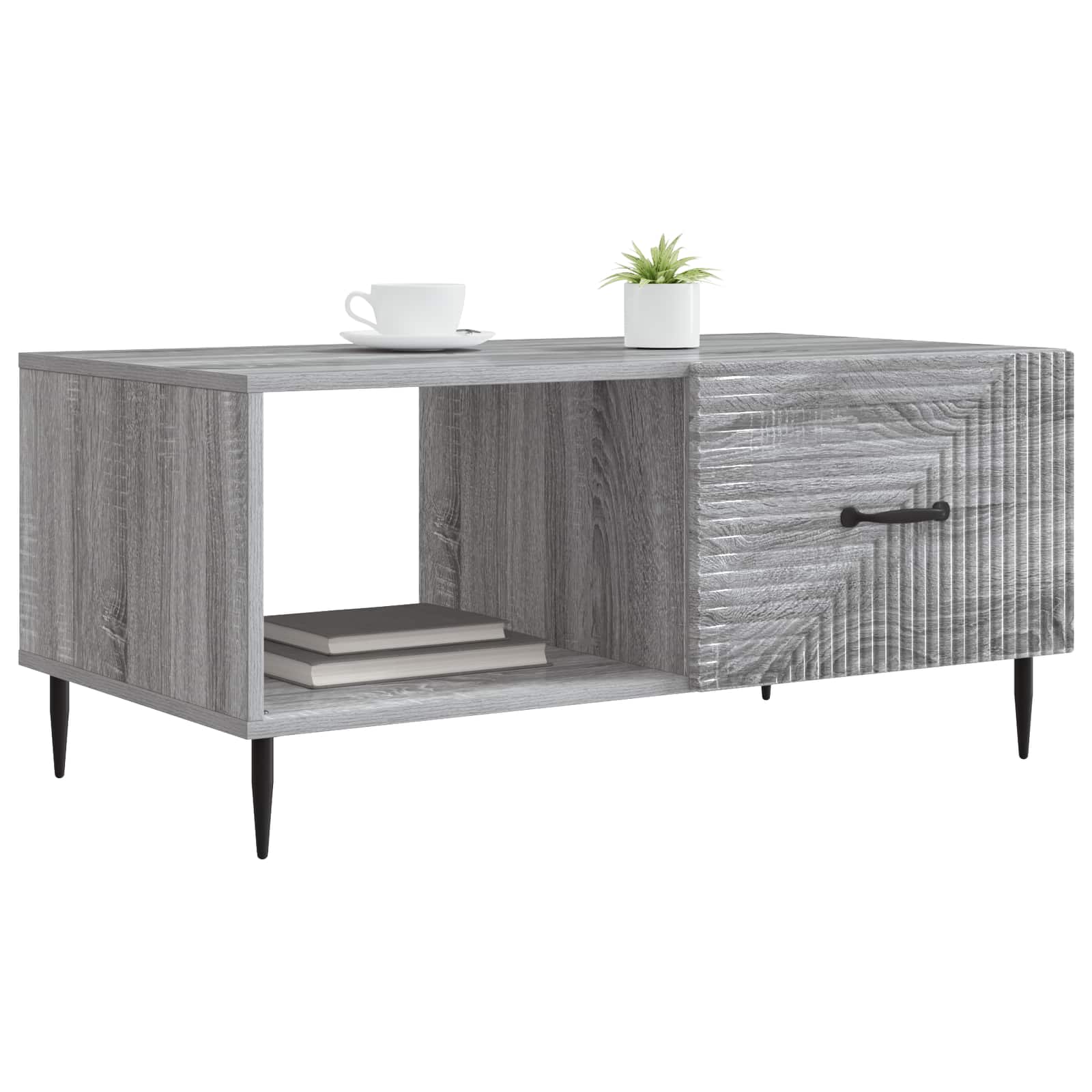 Kava Stol Siva sonoma 90 x 50 x 40 cm Konstruirano drvo