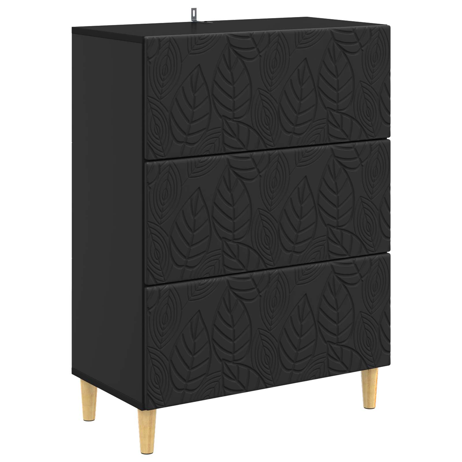Ormar s ladicama Crna 66 x 34,5 x 90 cm Konstruirano drvo
