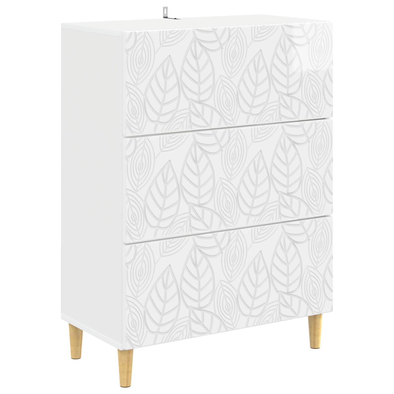 Ormar s ladicama Bijela visokog sjaja 66 x 34,5 x 90 cm