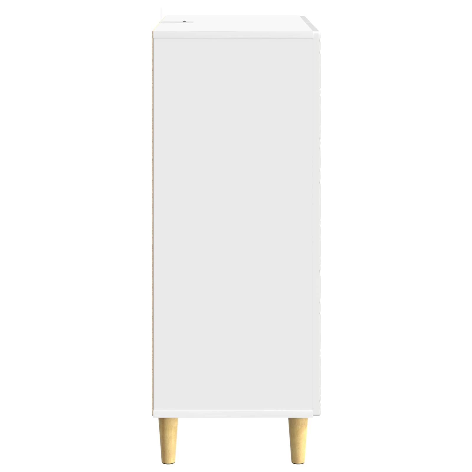 Kreveta Bijela visokog sjaja 66 x 34,5 x 90 cm
