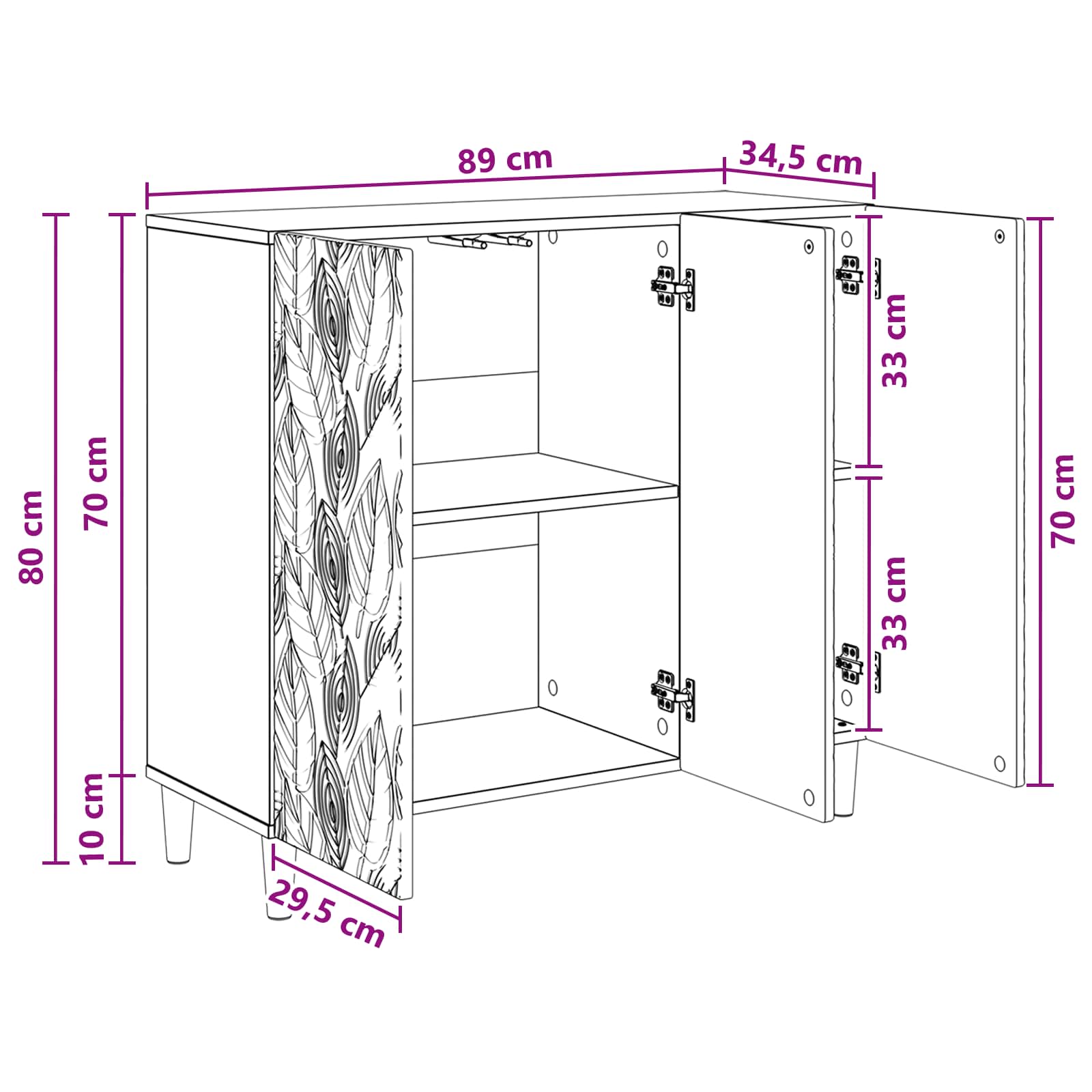 Kreveta Crna 89 x 34,5 x 80 cm Konstruirano drvo