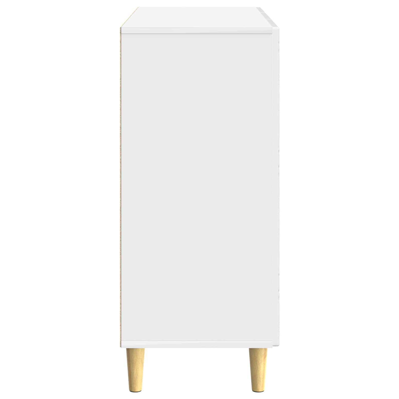 Kreveta Bijela visokog sjaja 89 x 34,5 x 80 cm