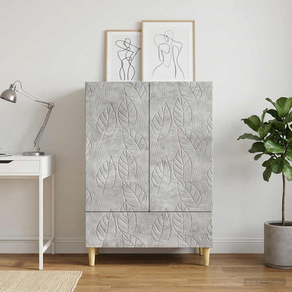 Kreveta Betonska siva 66 x 34,5 x 95 cm Konstruirano drvo