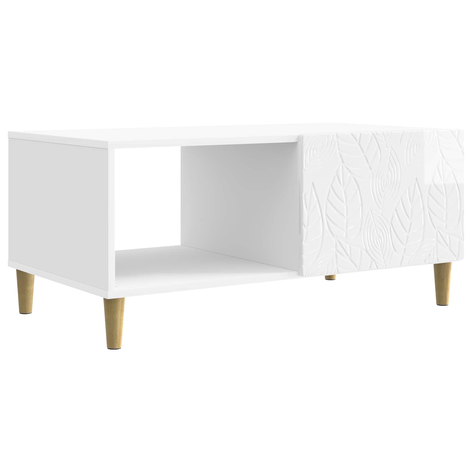 Kava Stol Bijela visokog sjaja 90 x 50 x 40 cm
