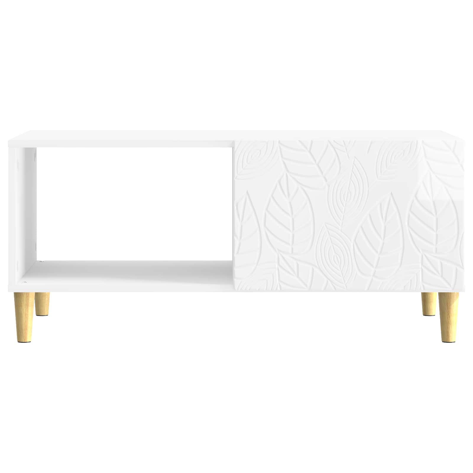 Kava Stol Bijela visokog sjaja 90 x 50 x 40 cm