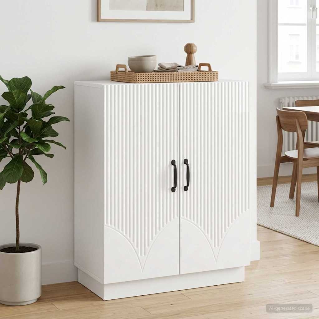 Kreveta Bijela visokog sjaja 66 x 34,5 x 87 cm
