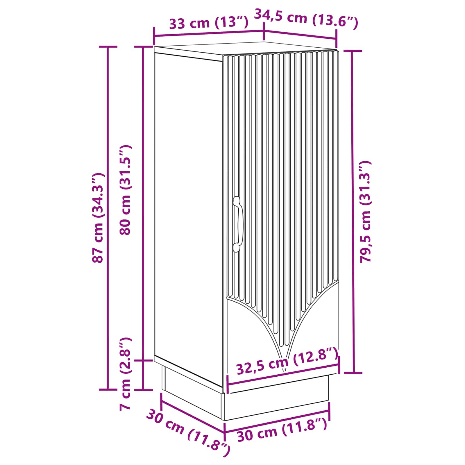 Kreveta Bijela visokog sjaja 33 x 34,5 x 87 cm